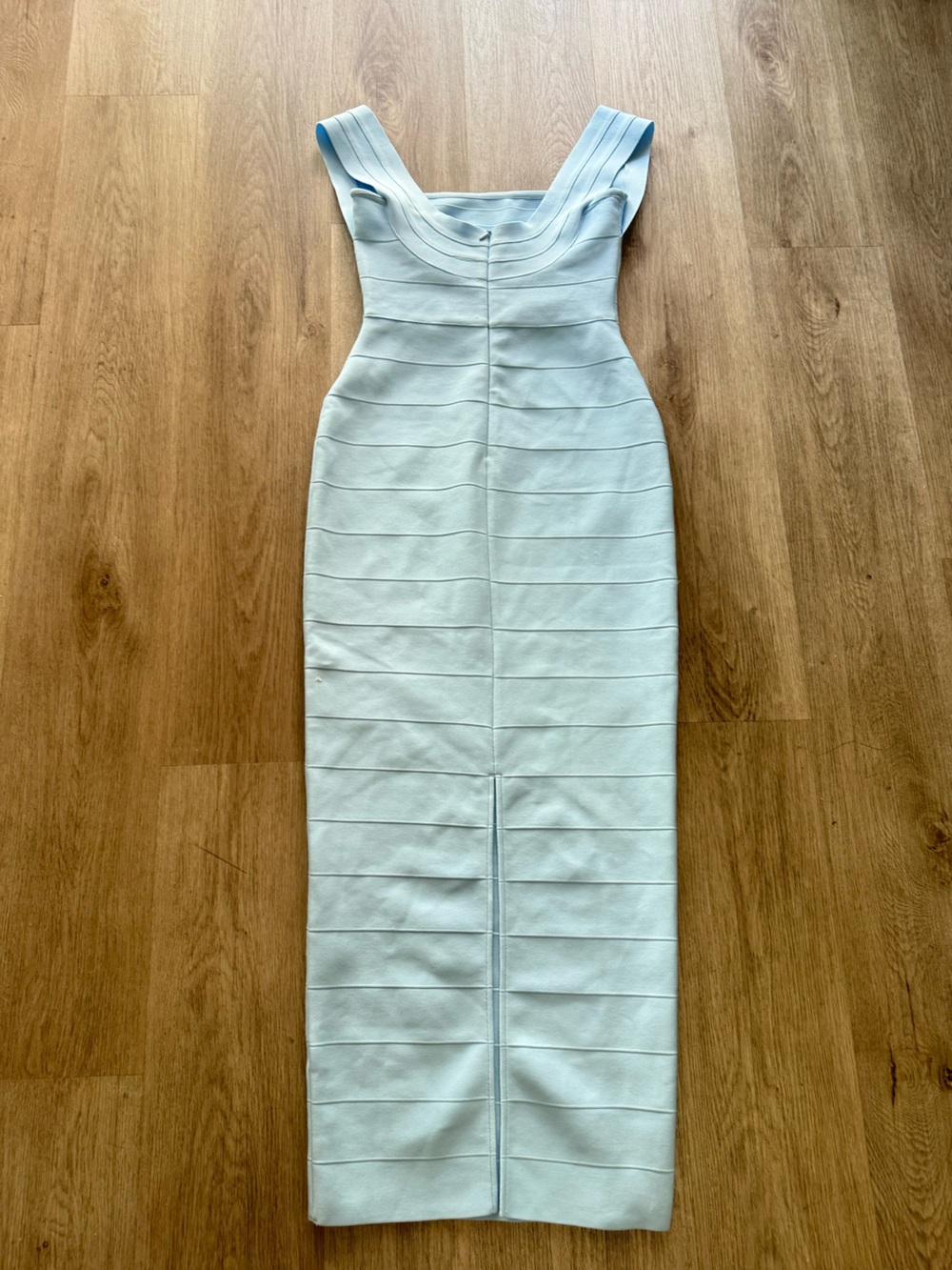 elliatt fiona blue fitted bodycon bandage knit maxi gown dress size medium NEW - Picture 10 of 17